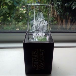 Star Wars Darth Vader 3DLaser Etched Crystal Glass